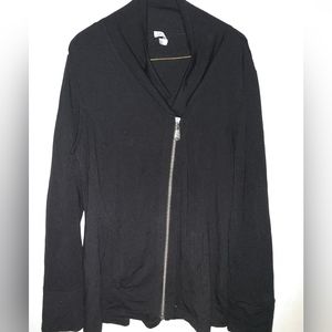 Rickis Black Zip Up Womens Size 2XL Long Sleeved Sweater Preowned